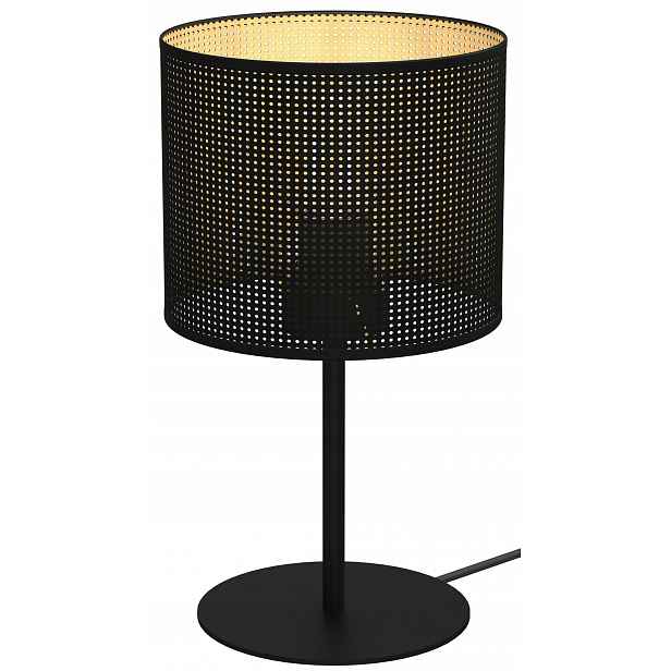 Stolní noční lampa Loft Shade černá, zlatá, stínidlo 1xE27 34 cm, stolní