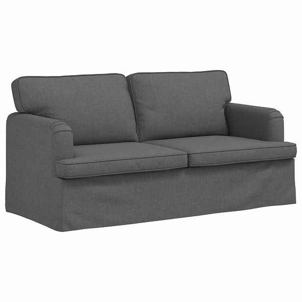 vidaXL Pohovka Tmavě šedá 162 x 80 x 85 cm textil