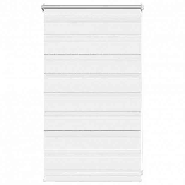 vidaXL Zebrová roleta 50,9x100 cm Šířka látky 46,7 cm bílá