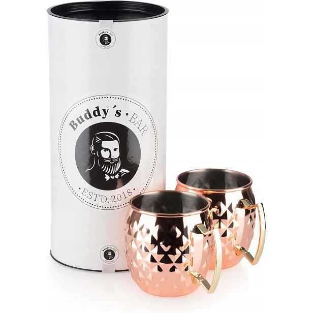 Hrnečky Moscow Mule 500ML Nerezová Ocel Vzor Ananasu Sada 2 Ks