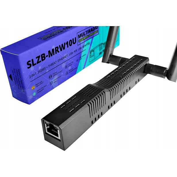 Adaptér SLZB-MRW10U ZigBee Thread Z-Wave PoE Usb WiFi ESP32 Eth Mqtt Zha Ha