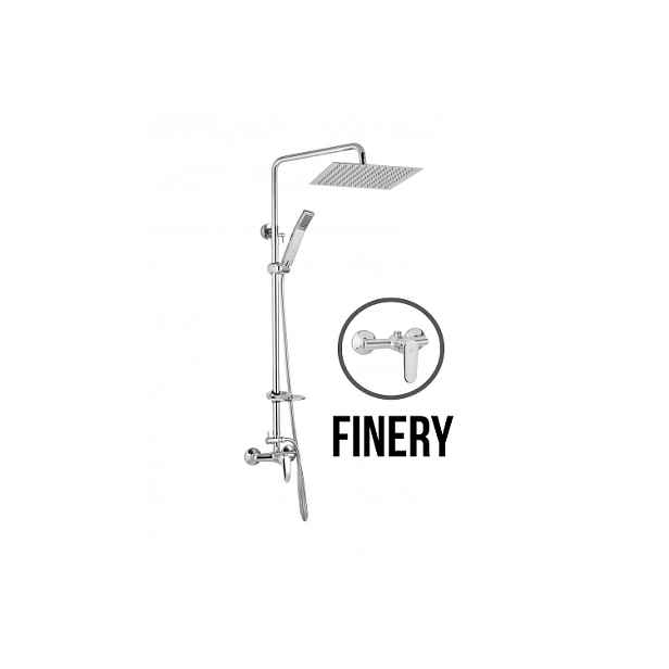 JB Sanitary FINERY SF 56 011 05 5 - Sprchová sestava s baterií 100mm; nerezovou čtvercovou sprchou 250x250mm; s příslušenstvím