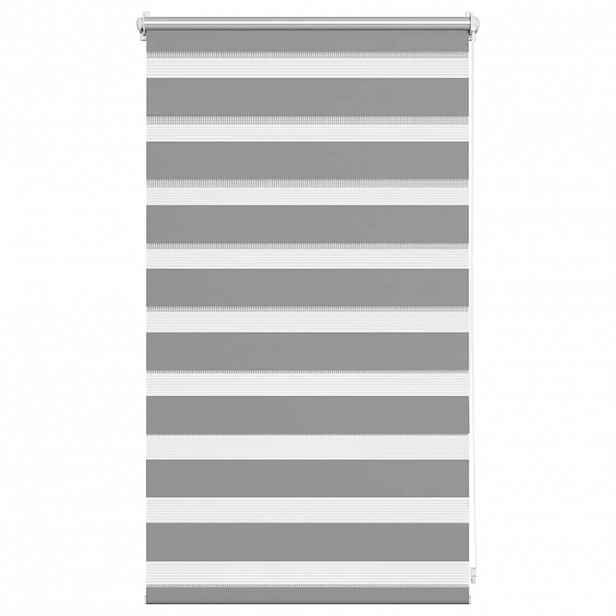 vidaXL Zebrová roleta 50,9 x 100 cm, šířka látky 46,7 cm, šedá