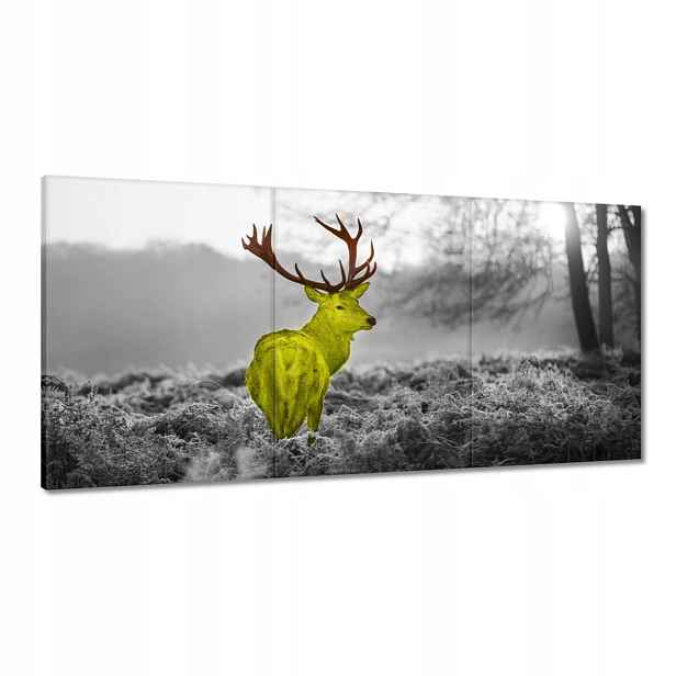 Obrazy 120x60 Žlutý jelen Les Krajina