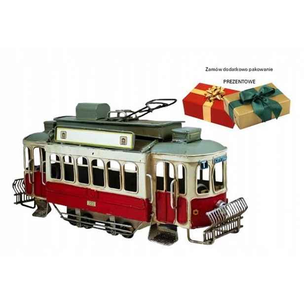 Replika Tramvaj Retro Metaloplastika Vintage dekorace MS16