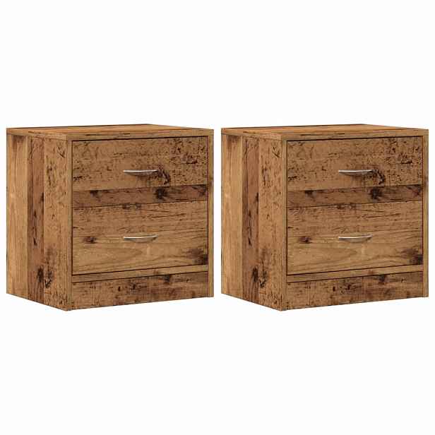 vidaXL Noční stolky 2 ks old wood 40 x 30 x 40 cm kompozitní dřevo