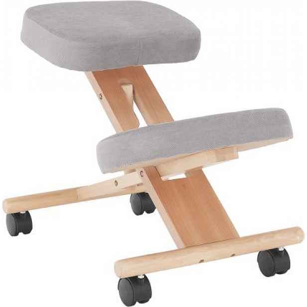 Ergonomický klekosed FLONET, šedohnědá taupe/buk