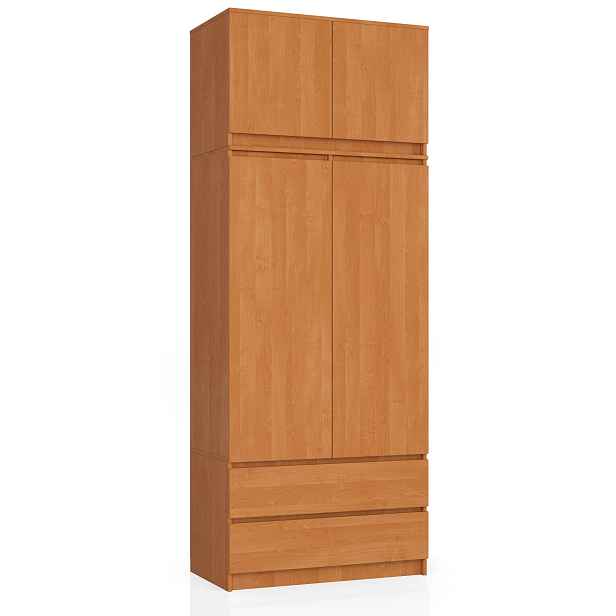 Ak furniture Šatní skříň s nástavcem Star 90 cm olše