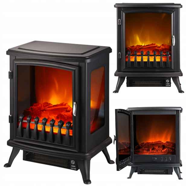 Elektrický Krb S Efektem Plamene, Funkce Ohřevu, Topení 1800 W