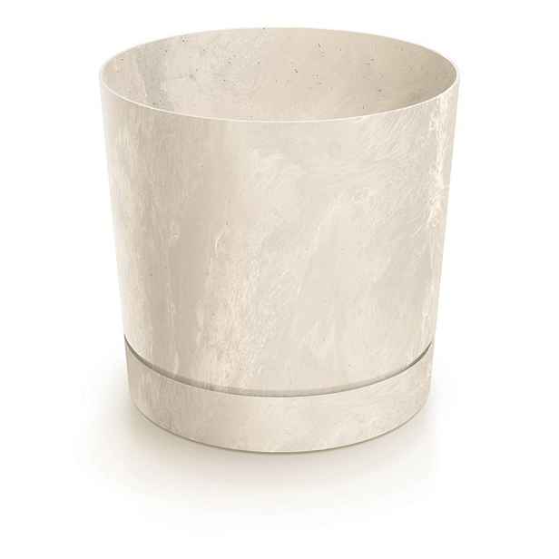 Prosperplast Květináč TUBOS P BETON EFFECT krémový matný, varianta 12,8 cm