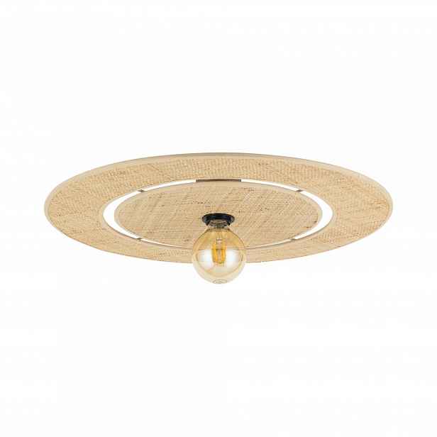 Stropní Svítidlo Kulatá Calma Béžová Rafia Styl Etno E27 boho Tk Lighting