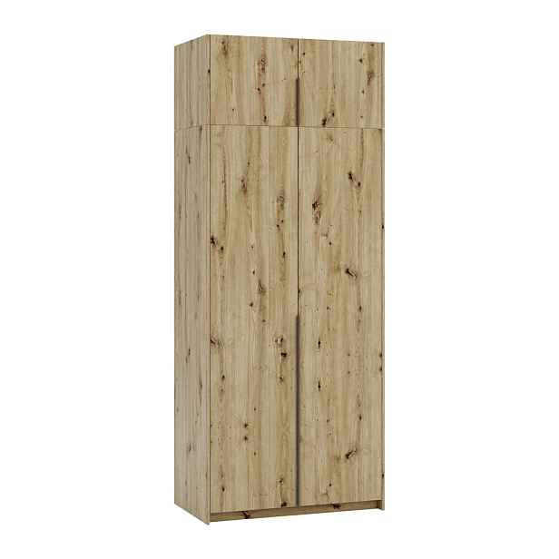 MASSENO ŠATNÍ SKŘÍŇ S OTOČNÝMI DVEŘMI AMARA, 100/250/58 cm 2dveřová, dub Artisan
