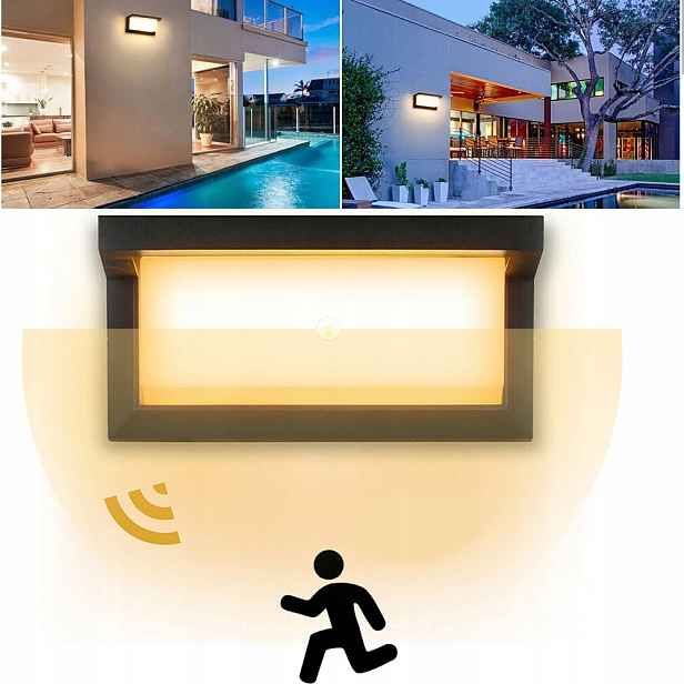 Led fasádní lampa 18W venkovní zahradní nástěnné svítidlo 265V IP65