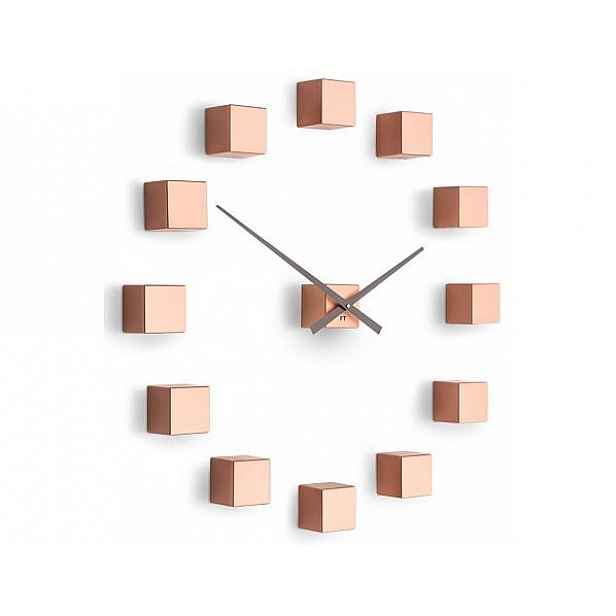 Designové nástěnné nalepovací hodiny Future Time FT3000CO Cubic copper