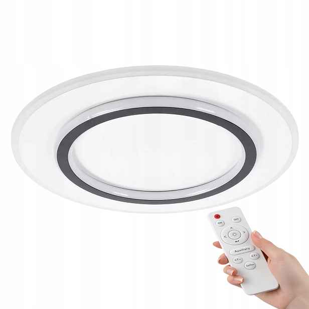Stropní Svítidlo Bílá Černá Kulatá Stropní Svítidlo Kulatý 3 Led S Dálkovým Ovládáním