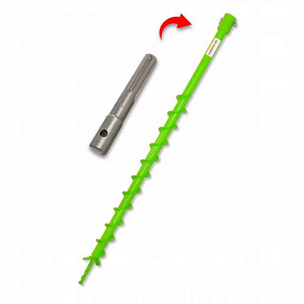 Zesílený zemní vrták 40 mm D plný s adaptérem Sds Max