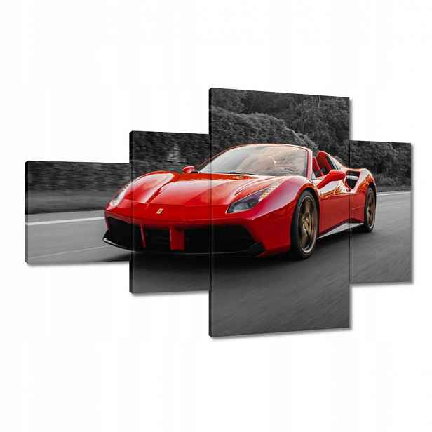 Obrazy 130x80 Červené Ferrari Fura