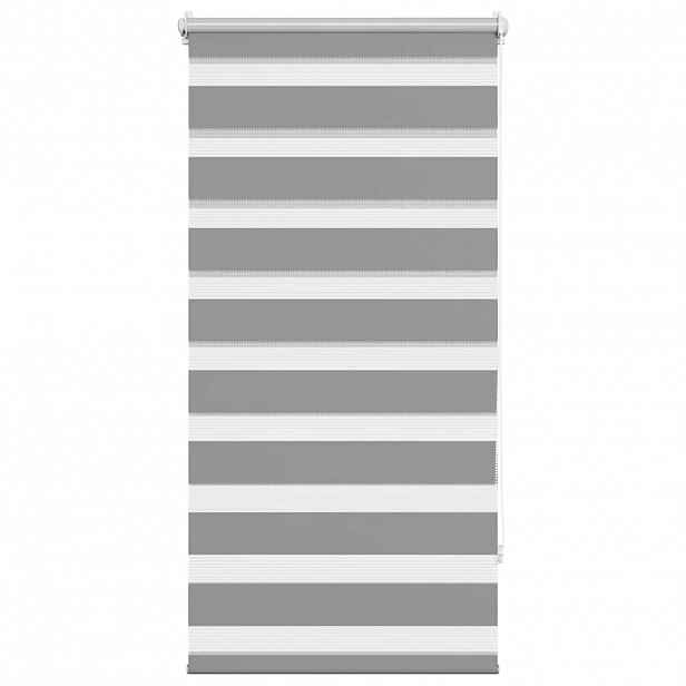 vidaXL Zebrová roleta 60,9 x 120 cm, šířka látky 56,7 cm, šedá