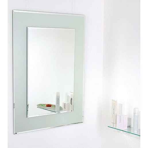 Zrcadlo s fazetou Amirro Snowqueen 60x80 cm šedá 711-447