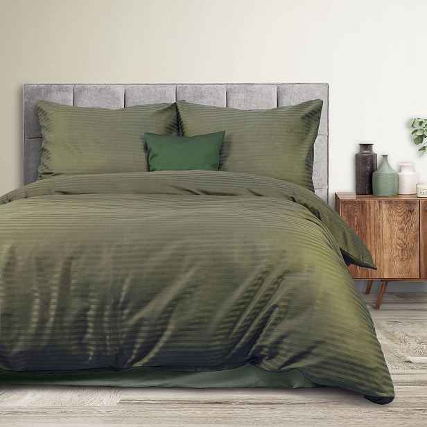 Povlečení z bavlněného saténu Cizgili Olive GREEN/160x200 Exclusive (akce)