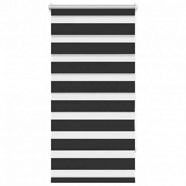 vidaXL Zebrová roleta 60,9 x 120 cm, šířka látky 56,7 cm, černá