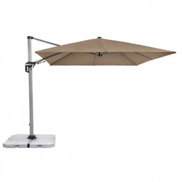 Výkyvný zahradní slunečník s boční tyčí Doppler ACTIVE 350 x 260 cm- hnědý