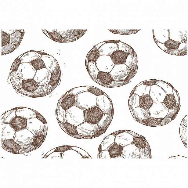 Wallarena FOTOTAPETA pro chlapce fotbal béžová 150x105 cm