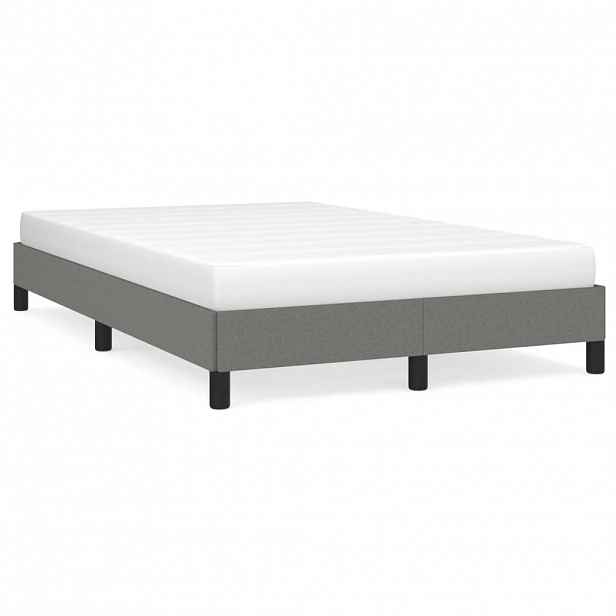 vidaXL Rám postele bez matrací tmavě šedá 120x190 cm textil
