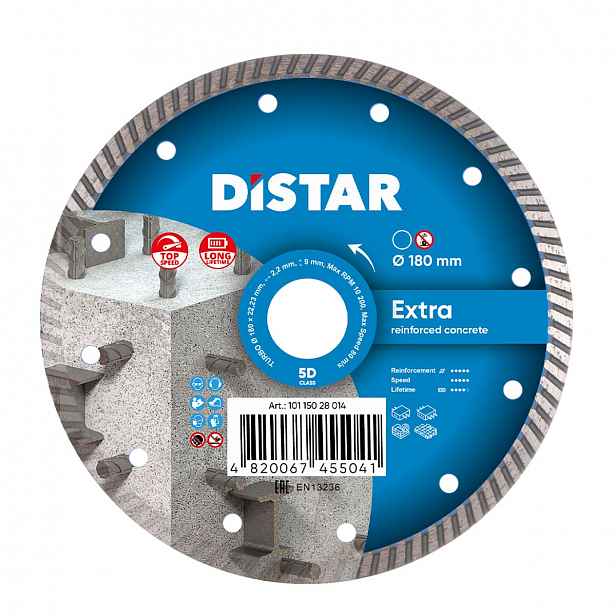 Diamantový kotouč Distar Extra pro řezání betonu o průměru 180 mm