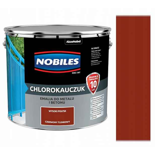 Nobiles Chlorkaučuk Smalt 10 L Červený Oxidový