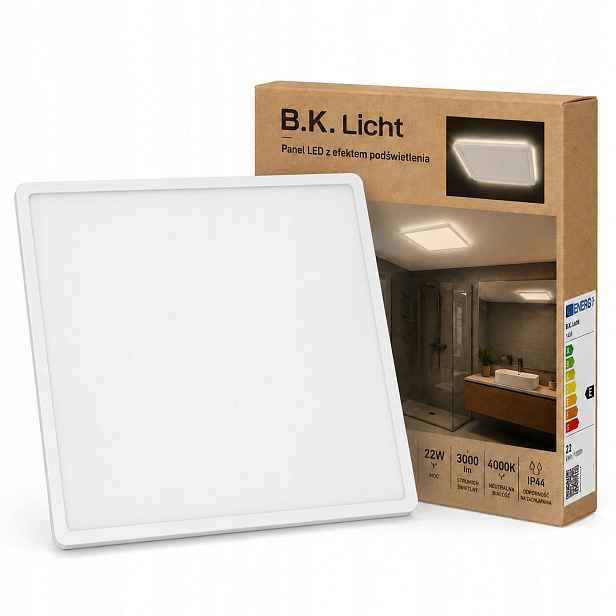 stropní svítidlo Led stropní svítidlo panel IP44 22W Neutrální do koupelny kuchyně bílá