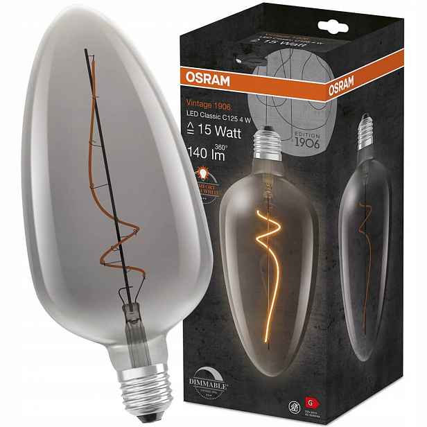 Dekorativní Led žárovka E27 4W Stmívatelná Osram