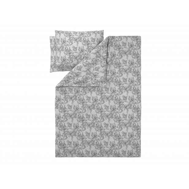 Livarno® Ložní povlečení Renforcé, 200 x 220 cm, 70 x 90 cm (bílá/šedá)