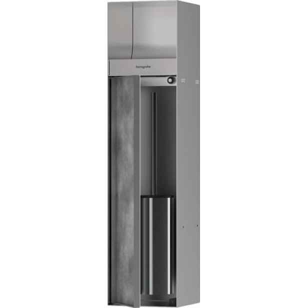 Držák Hansgrohe XtraStoris Rock s dvířky nerez 56062800