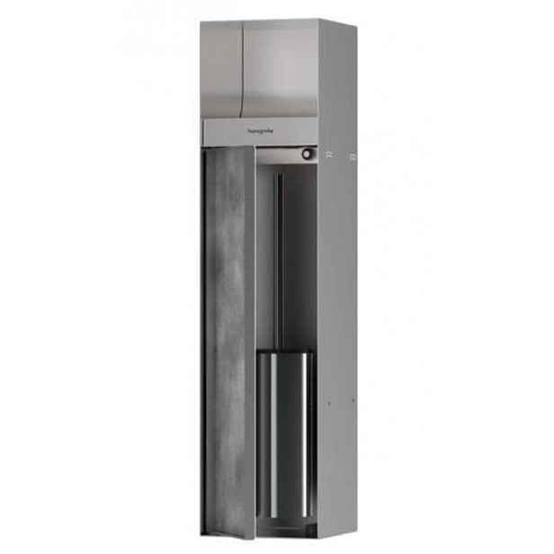 Držák Hansgrohe XtraStoris Rock s dvířky nerez 56062800
