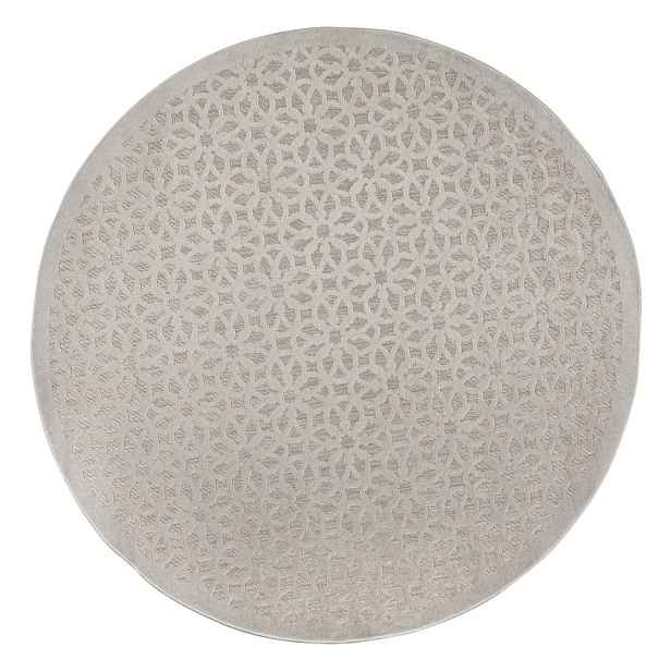 Šedý kulatý venkovní koberec ø 160 cm Argento - Flair Rugs