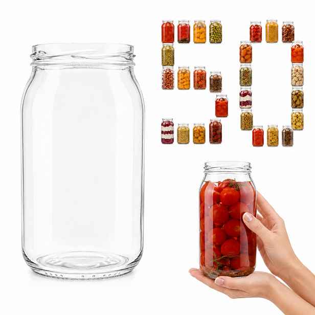Sklenice 900 ml 0,9 l 50 ks bez uzávěrů zavařovací sklenice siláže okurky kompot