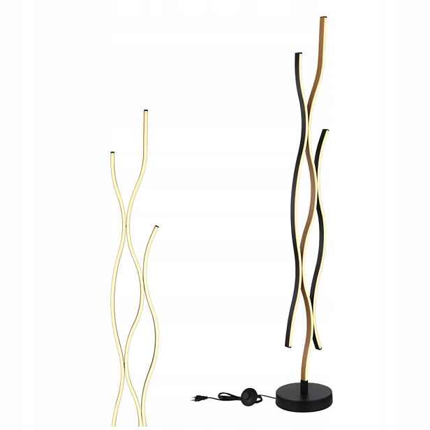 Stojací Led lampa 135 cm černá Nožní spínač Globo Lighting