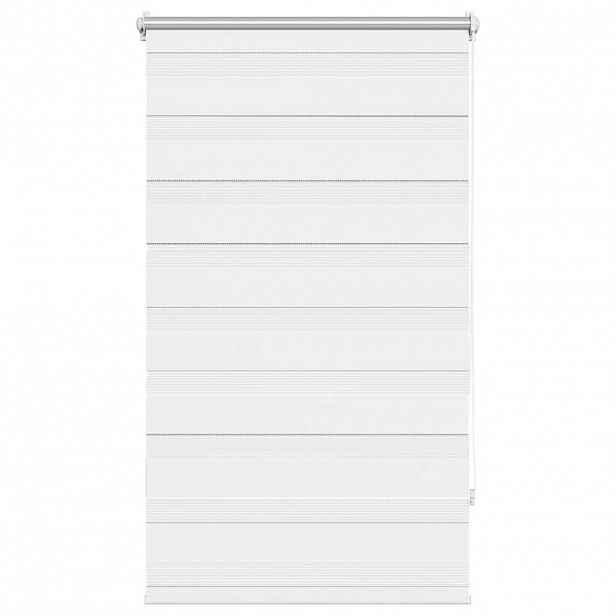 vidaXL Zebrová roleta 70,9 x 120 cm Šířka látky 66,7 cm bílá