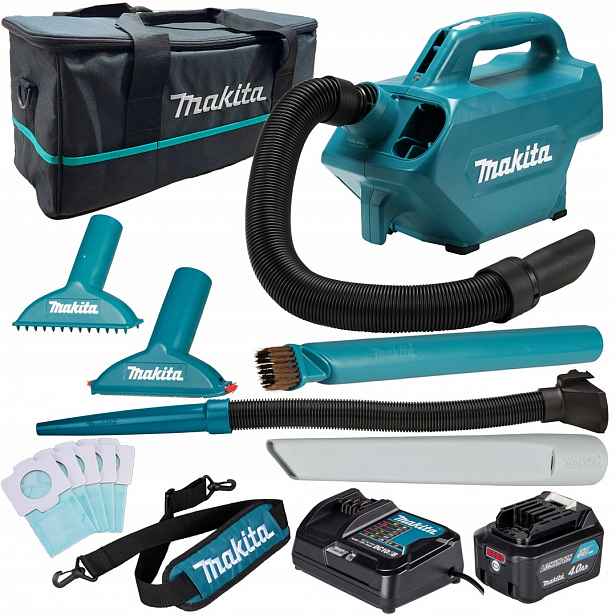 Vysavač Makita CL121DSM 12V 4Ah Cxt 0,5 l 46 mbar příslušenství