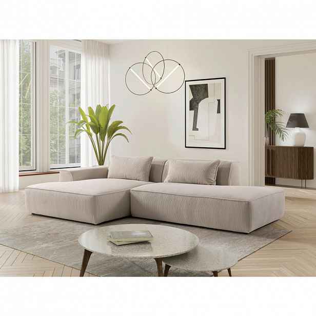 Livetastic ROHOVÁ SEDAČKA, plast, textil, kompozitní dřevo, béžová