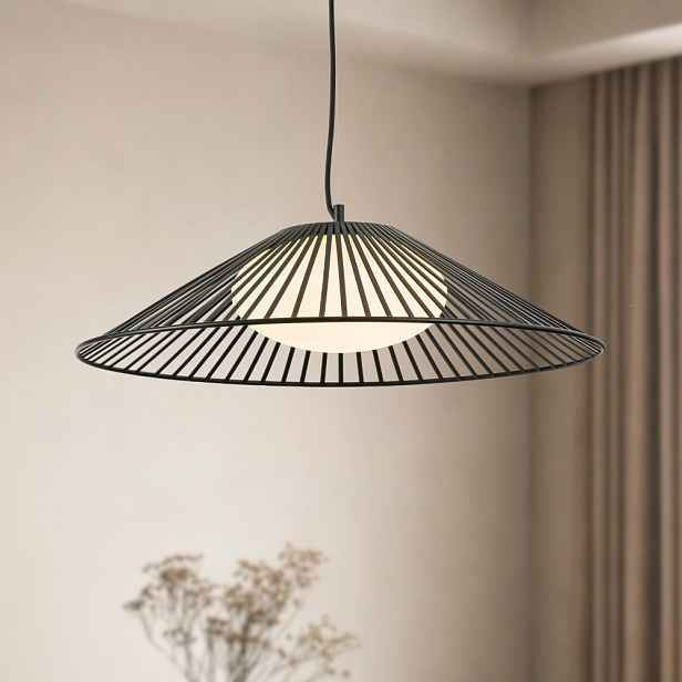 Lampa wisząca Sonte 60 czarna z białym kloszem nad stół GX53