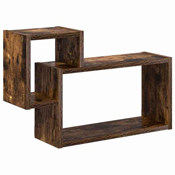 vidaXL Nástěnná polička Nástěnná montáž Kouřový dub 55 x 15 x 35 cm