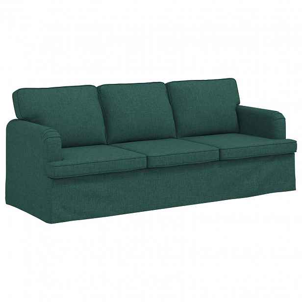 vidaXL Pohovka Tmavě zelená 201 x 80 x 85 cm textil