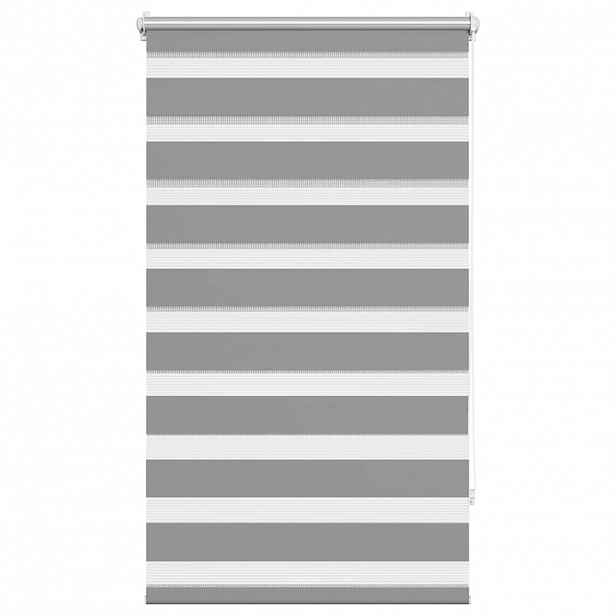vidaXL Zebrová roleta 70,9 x 120 cm Šířka látky 66,7 cm šedá