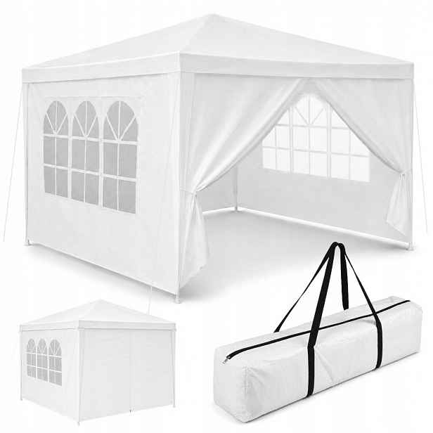 Zahradní pavilon Teno bílý s okny 3x3 m