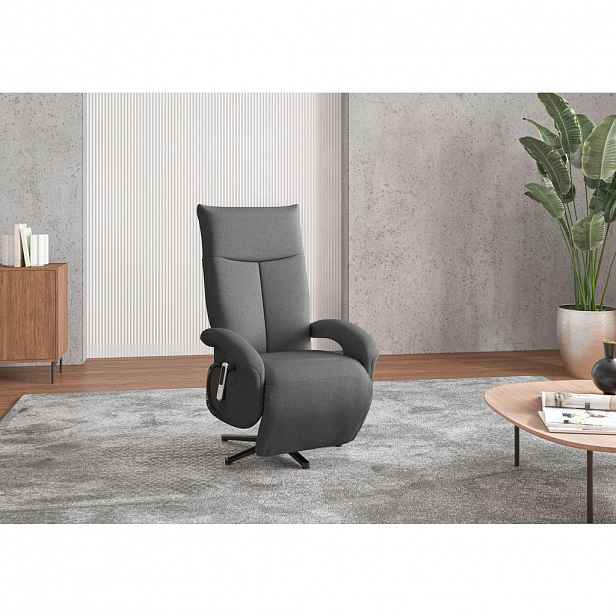 Sit & More KŘESLO, textil, tmavě šedá