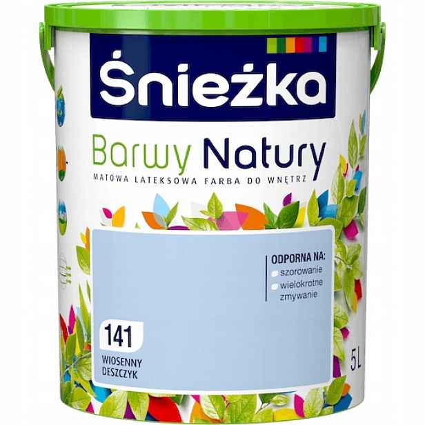 Barva latexová na stěny Śnieżka Barvy přírody 5L Jarní déšť 141