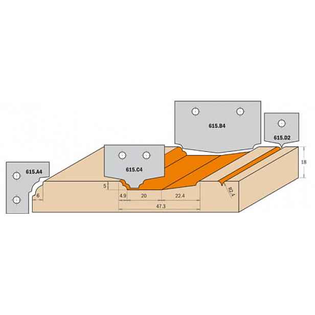 Cmt 615.C4 Nůž Hm Profil 4