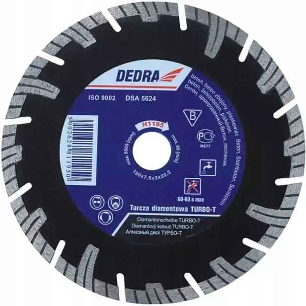 Diamantový kotouč na betonu Turbo-T 350 mm/25,4 Dedra